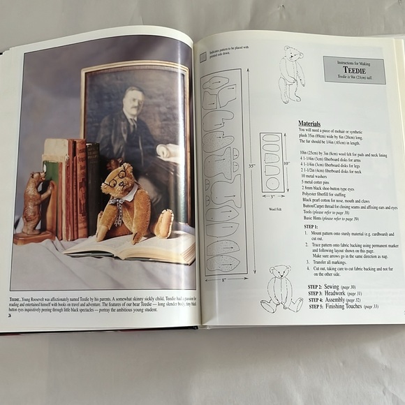 NWT Teddy’s Bears Tales & Patterns Hardcover BOOK Linda Mullins Patriotic 1997 - Picture 9 of 17